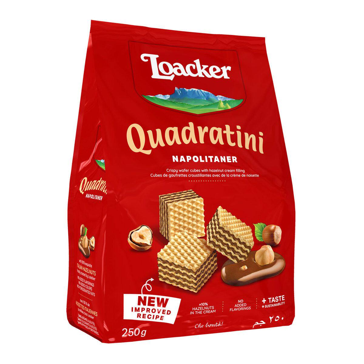 Loacker 粒粒榛子威化休闲食品香港代购下午茶点心250g零食包装版