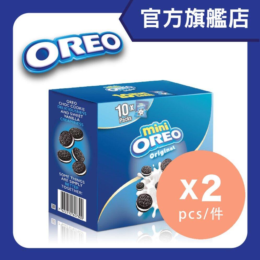 Oreo 香港进口云呢迷你朱古力夹心饼干松脆曲奇独立包装204克x2版