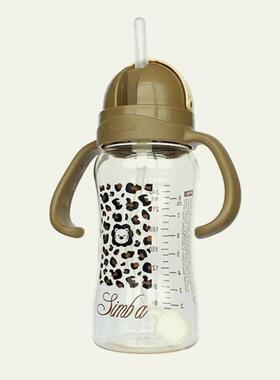 台湾小狮王辛巴ppsu婴幼儿童带手柄重力球吸管自把手动滑盖水杯