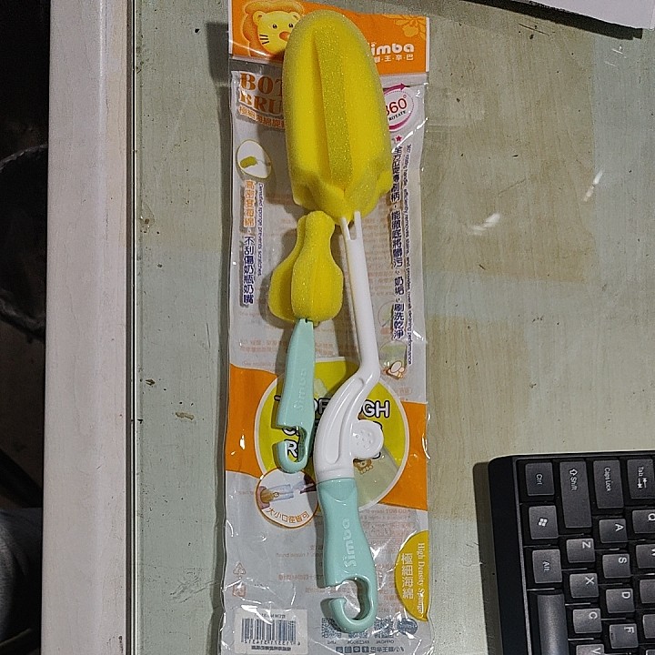 台湾原装小狮王辛巴极细海绵奶瓶奶嘴刷360度旋转清洁神器S1431