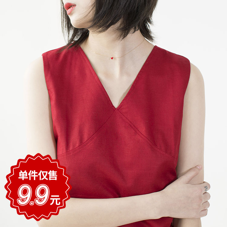 2019夏装新款大码显瘦亚麻文艺范无袖真丝棉麻背心女复古外穿上衣