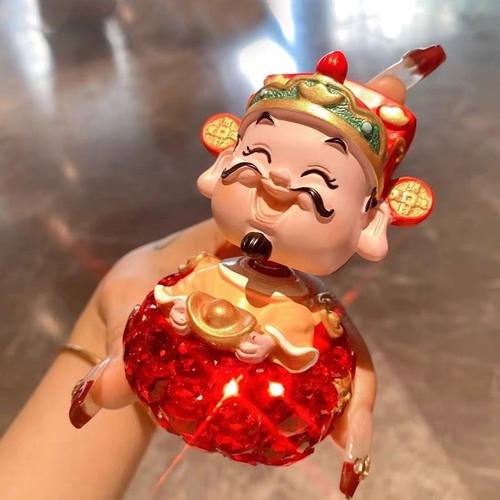 情绪稳定红钻财神爷车载摆件