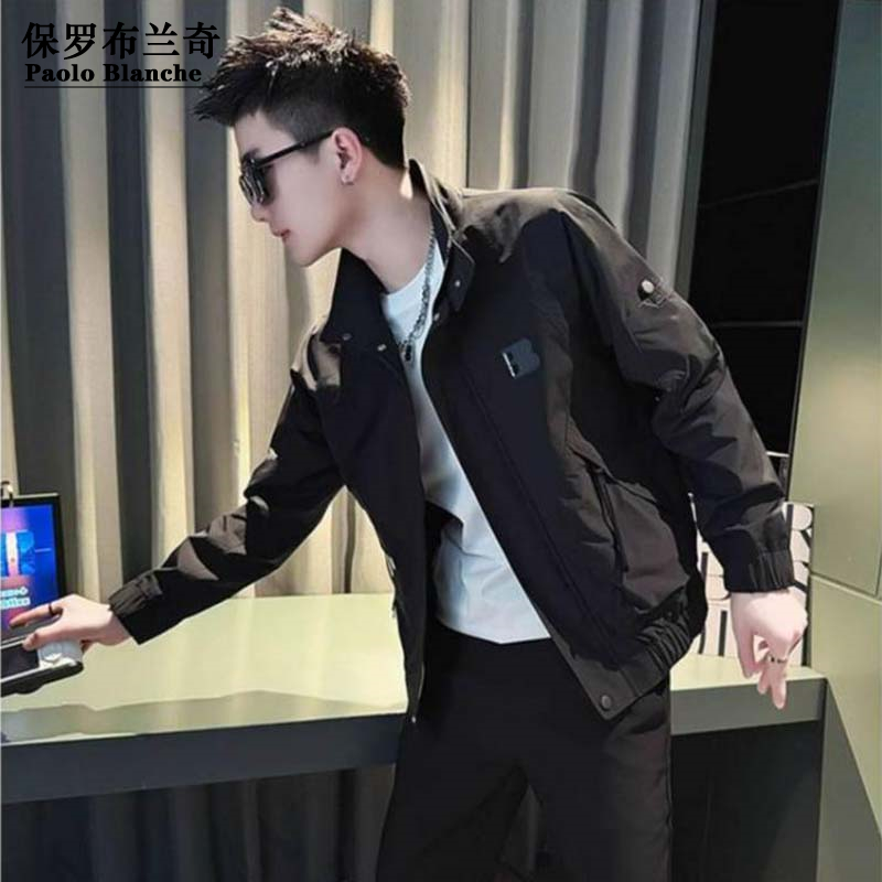 保罗男士休闲百搭夹克衫
