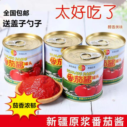 大疆丰德4罐198g新疆大疆丰德半球红番茄酱儿童孕妇家庭装罐头
