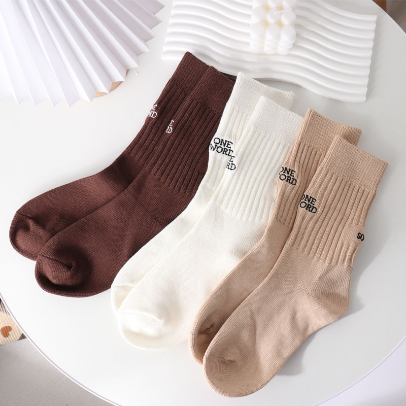 粗线袜子女长筒堆堆袜双针纯棉鲨鱼裤专用松松垮垮韩国风秋冬款女