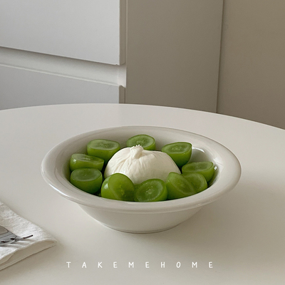 乳白酸奶碗takemehome精致六寸碗