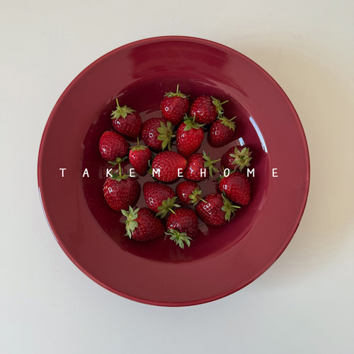 takemehome复古梅子酱汤盘好看的咖喱盘意面盘子漂亮沙拉盘水果盘