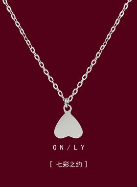 钛钢迷你倒心细项链女款轻奢小众高级颈链2024新款爆款锁骨链配饰