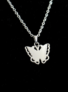 轻奢法式蝴蝶项链女小众配饰高级感颈链2024新款爆款锁骨链吊坠