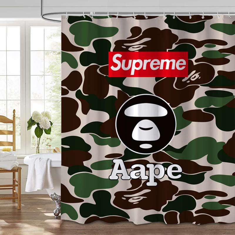 supreme潮牌浴帘浴室卫生间防水