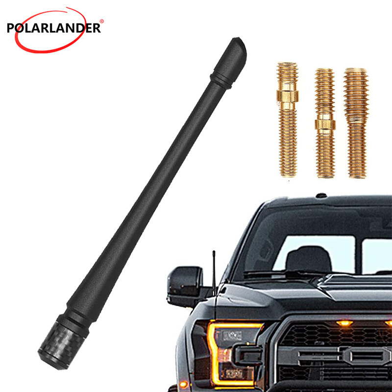 JEEP WRANGLER 07-22 안테나 + 나사에 적합한 13인치 검정색 오프로드 차량 FM 고무 안테나