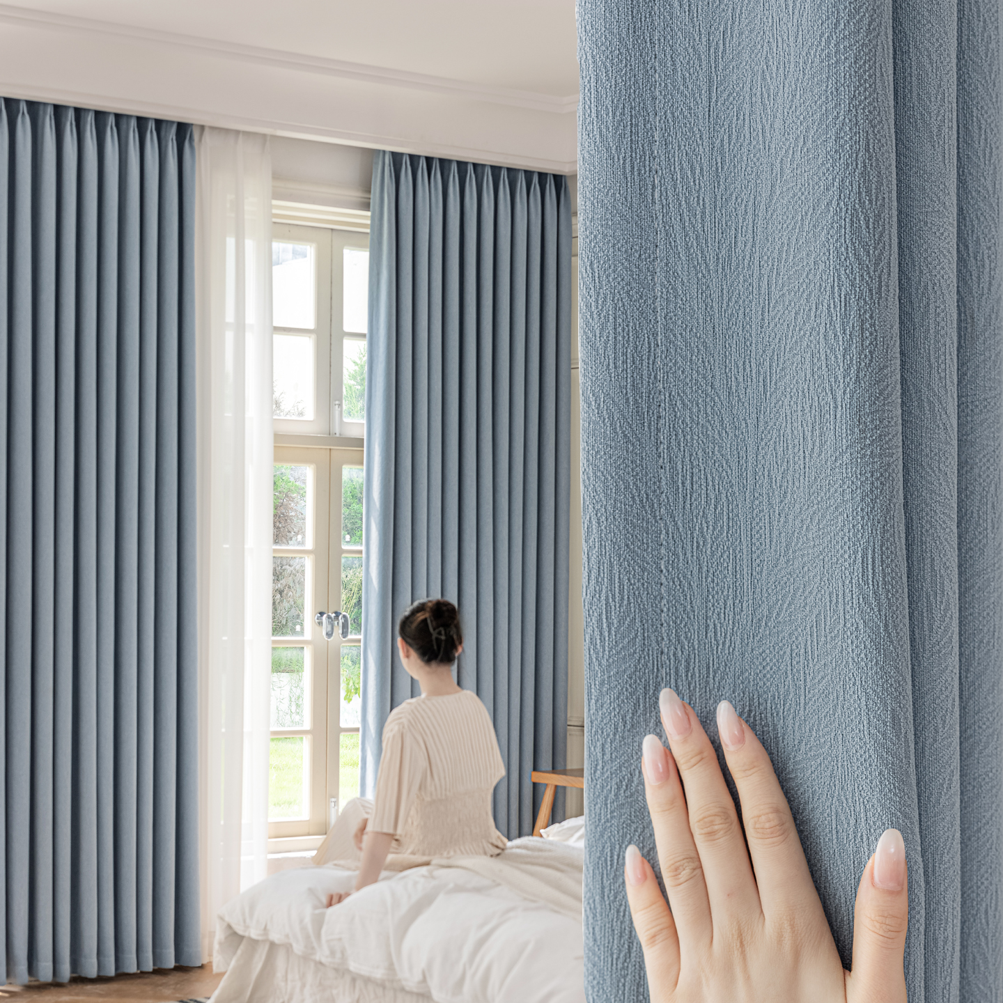 提花卧室雪尼尔窗帘遮光2025新款