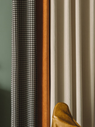 法式窗帘高遮光2022新款雪尼尔轻奢客厅奶油色主卧室飘窗成品定制