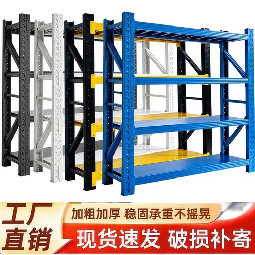 仓储货架置物架多层家用靠墙储物架仓库重型超市车库储物间收纳架 - 封面