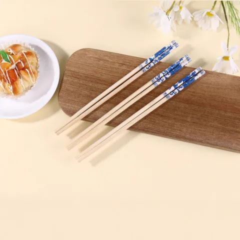 高档一次性筷子宴席打包外卖青花瓷青花瓷餐馆酒店独立包装筷