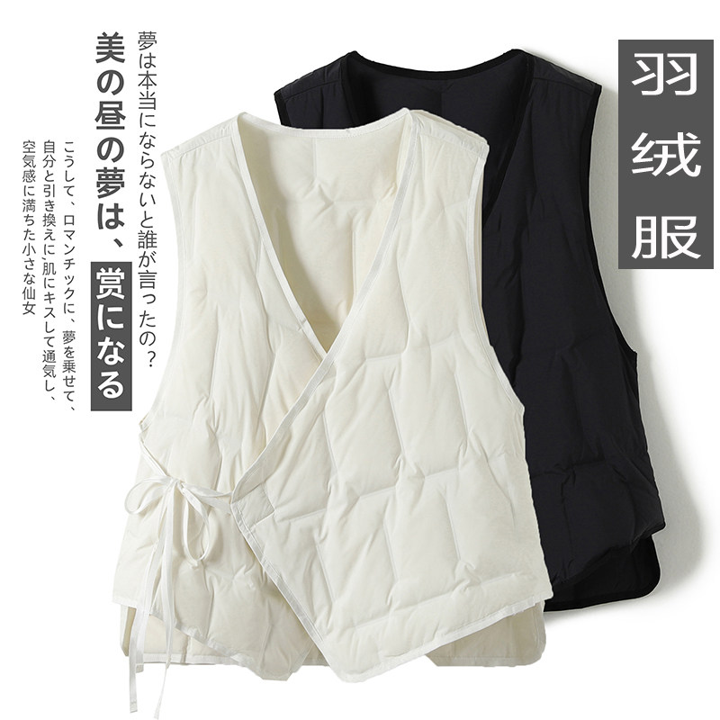 短款马甲背心冬女侧系带棉服外套纯色短款上衣轻便保暖羽绒上衣,女装/女士精品,马夹,淘宝优惠券,粉丝福利购,淘宝优惠卷