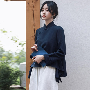 春款国风禅服茶服佛系居士服棉麻唐装套装中国风女装禅意中式上衣