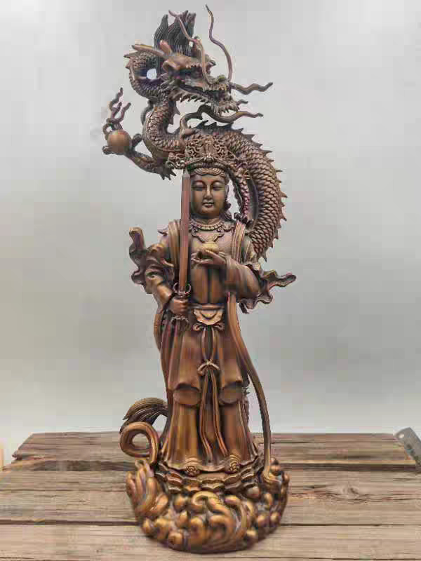 39CM大号善女龙王青铜热着色青铜热着色善女龙王青龙权现唐密护法