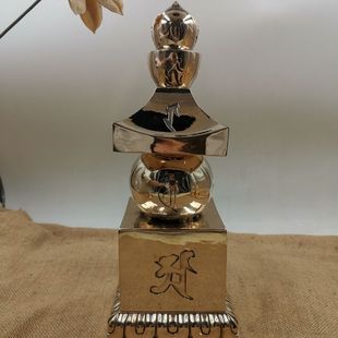 铜五轮塔高29CM长宽11CM重3700克,实物拍摄,厂家直发