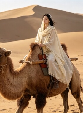 沙漠旅行穿搭披肩女士民族风拍照披风沙漠旅游穿搭披风空调保暖