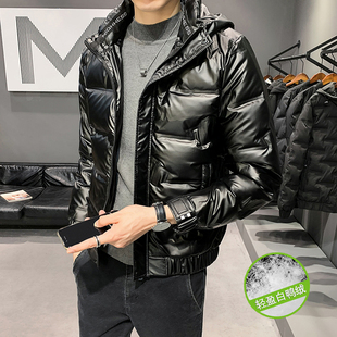 155男加小码羽绒服矮个子瘦瘦版XS号轻薄短款超修身S加厚连帽外套