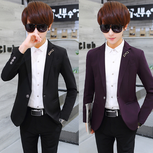 休闲小西装 偏小码 外套2026新修身 矮个子155紧身S号XS西服韩版 男装