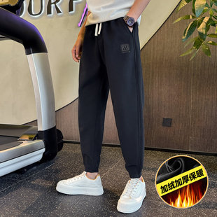 潮流百搭九分休闲裤 S号27束脚运动裤 160 加绒加厚卫衣男生小码 冬季