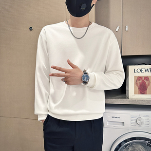 小码男装纯色卫衣小版修身打底衫矮个子上衣XS码S号圆领休闲长t恤