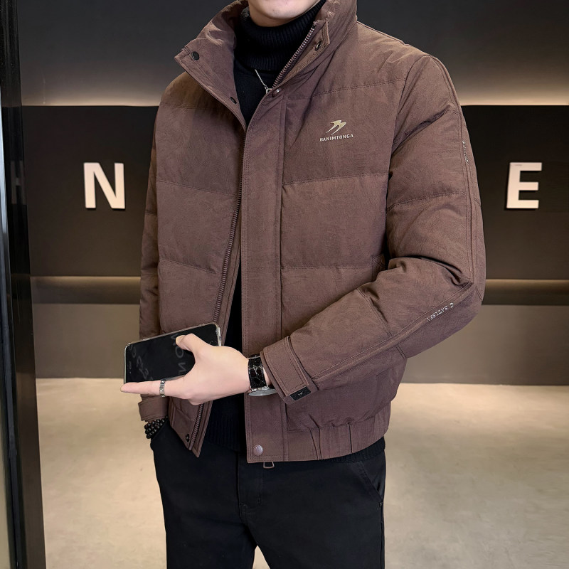 小码男装XS立领羽绒服冬装短款外套155瘦小个子厚保暖鸭绒羽绒衣