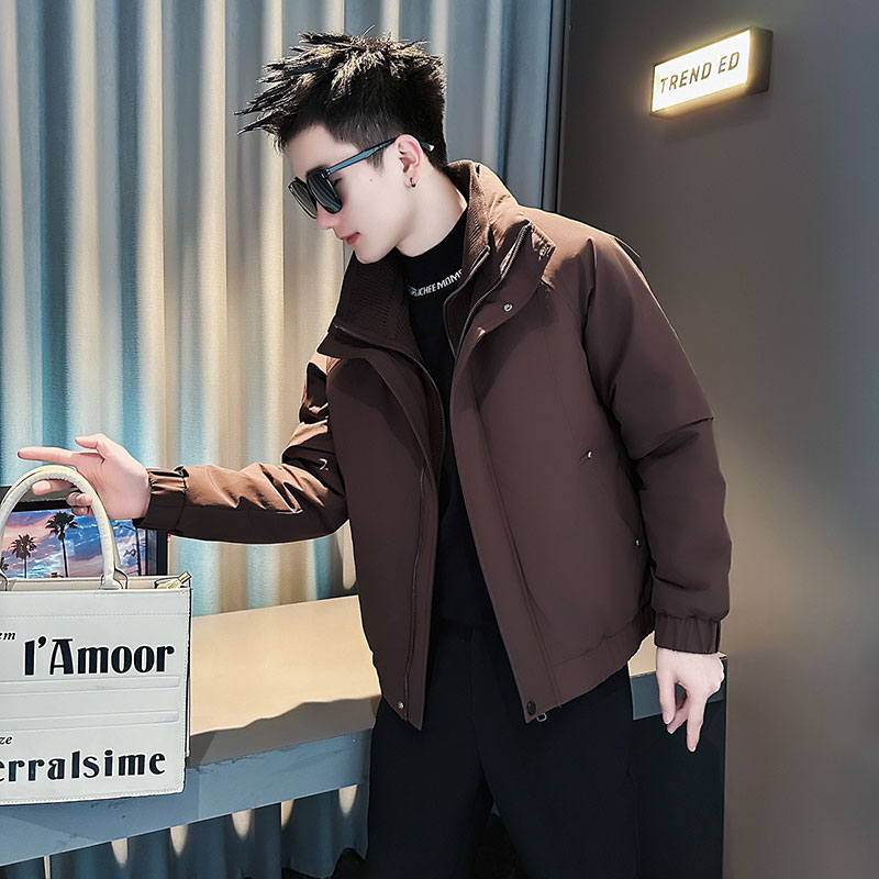 冬季小码男装修身短款棉袄小个子XS码S号青年立领棉衣棉服外套男