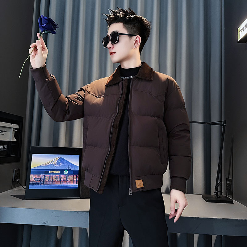 XS155矮个子小码棉袄冬季潮流翻领棉服修身加厚保暖外套瘦人棉衣S