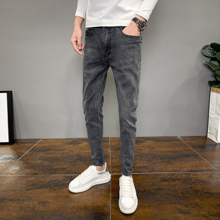 长裤 矮个子秋瘦腿小脚裤 子160XS码 26号27码 男 小码 紧身牛仔裤 男裤