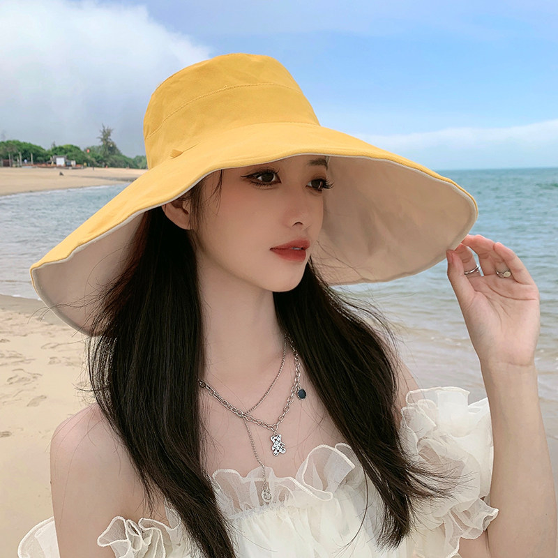 帽子女夏季遮阳帽防晒渔夫帽百搭防紫外线大帽檐遮脸太阳帽薄款夏|ruв категории Аксессуары, шляпа - от Buy2taobao.com для оказания профессиональной услуги покупки агента Taobao