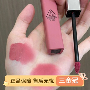 韩国3CE云朵唇釉新色号哑光丝DEVOTEE黑巧NODDING奶油蔷薇CERISE