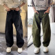 裤 机能风伐木工装 男解构设计感宽松阔腿长裤 大口袋立体裁剪弯刀裤