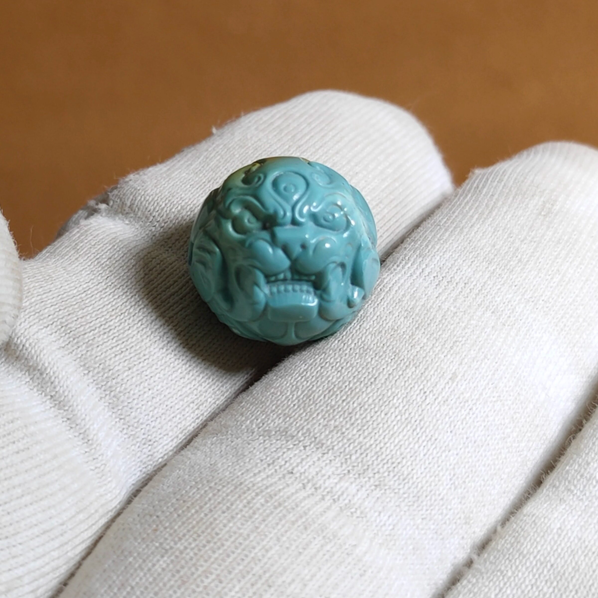 天然原矿高瓷绿松石圆珠