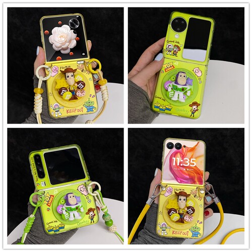 玩具总动员适用三星折叠屏zflip7手机壳purax新款pocket2荣耀vflip磁吸支架XFlip小米mixflip2可爱胡迪n3flip