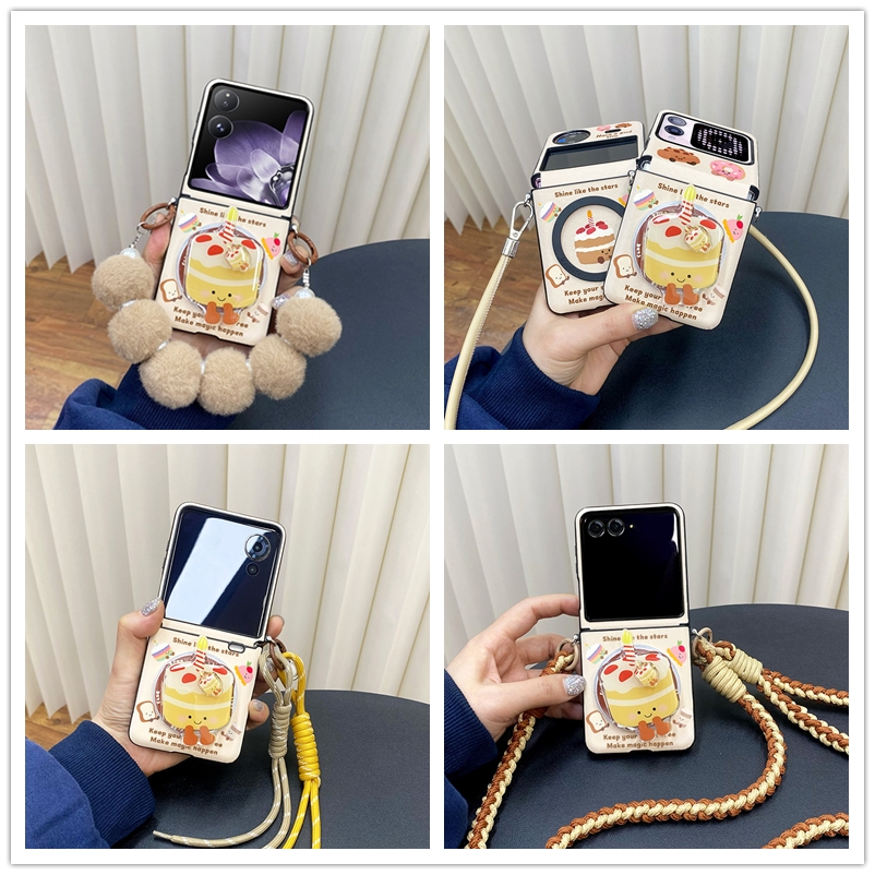 jellycat草莓蛋糕适用三星zflip7654折叠屏手机壳Pura X新款pocket2保护套小米mixflip2磁吸支架oppon3flip女