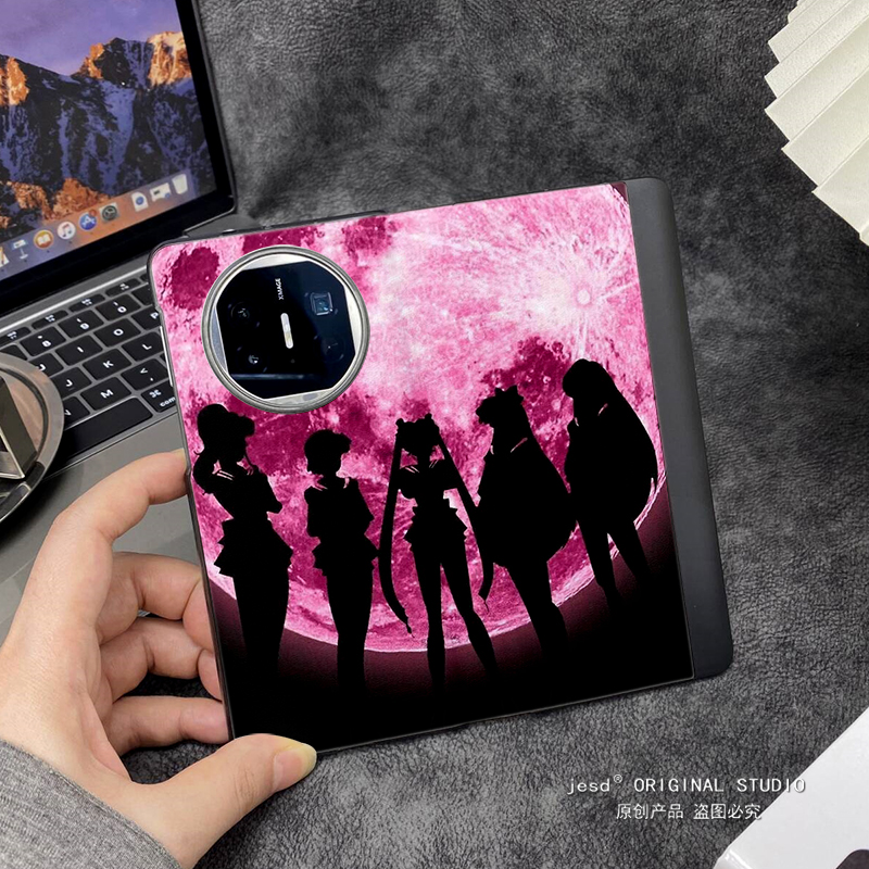 美少女战士适用华为matex5手机壳x2折叠屏5g翻盖皮套x3典藏版保护套荣耀magicv2RSR高级感Vs2/V2至臻版全包壳