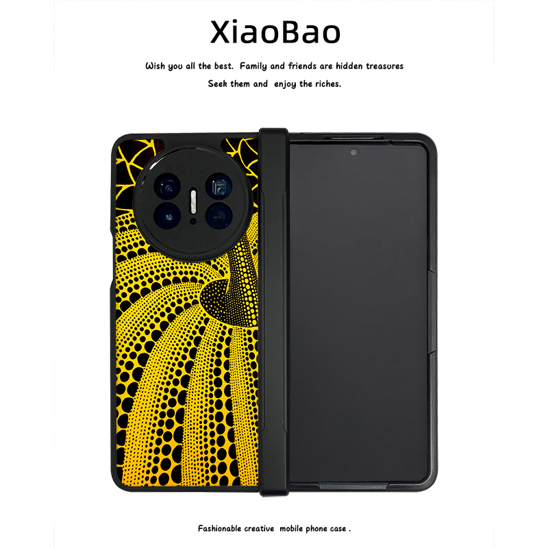 草间弥生南瓜适用华为matex5手机壳折叠屏5g新款matex3典藏版保护套x5铰链全包x3可爱荣耀magicv2至臻版软壳