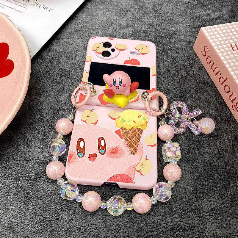 星之卡比适用vivo Xflip手机壳Xfilp手机套手拎珠链挂绳新款折叠屏xflip超薄硬壳网红防摔保护套外壳小众可爱