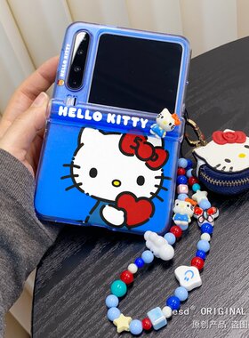卡通立体旋转解压可爱kitty猫适用荣耀MagicVFlip2手机壳新款PuraX典藏版保护套华为Pocket2/s折叠屏novaFlip