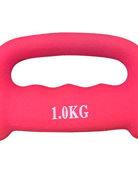 拳击哑铃浸塑哑铃男女健身家用1KG~儿童小学练臂肌瑜伽小哑铃器材