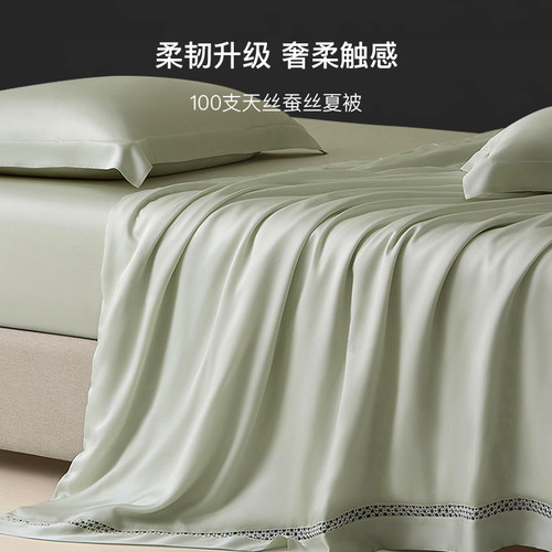 [可水洗]A类天丝蚕丝被100%桑蚕丝长丝空调夏凉被薄被子夏被被芯