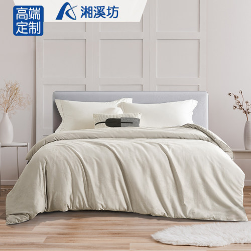 绅士灰100%桑蚕丝贡缎提花双宫茧