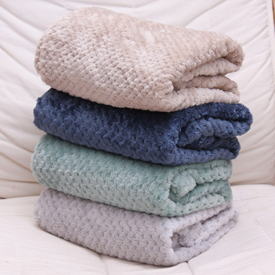 纯色汽车午睡盖腿小毛毯简约夏季