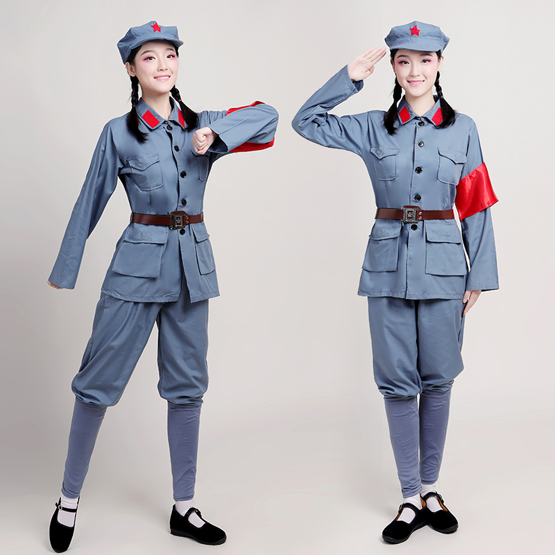 纯棉新四军抗战儿童演出服