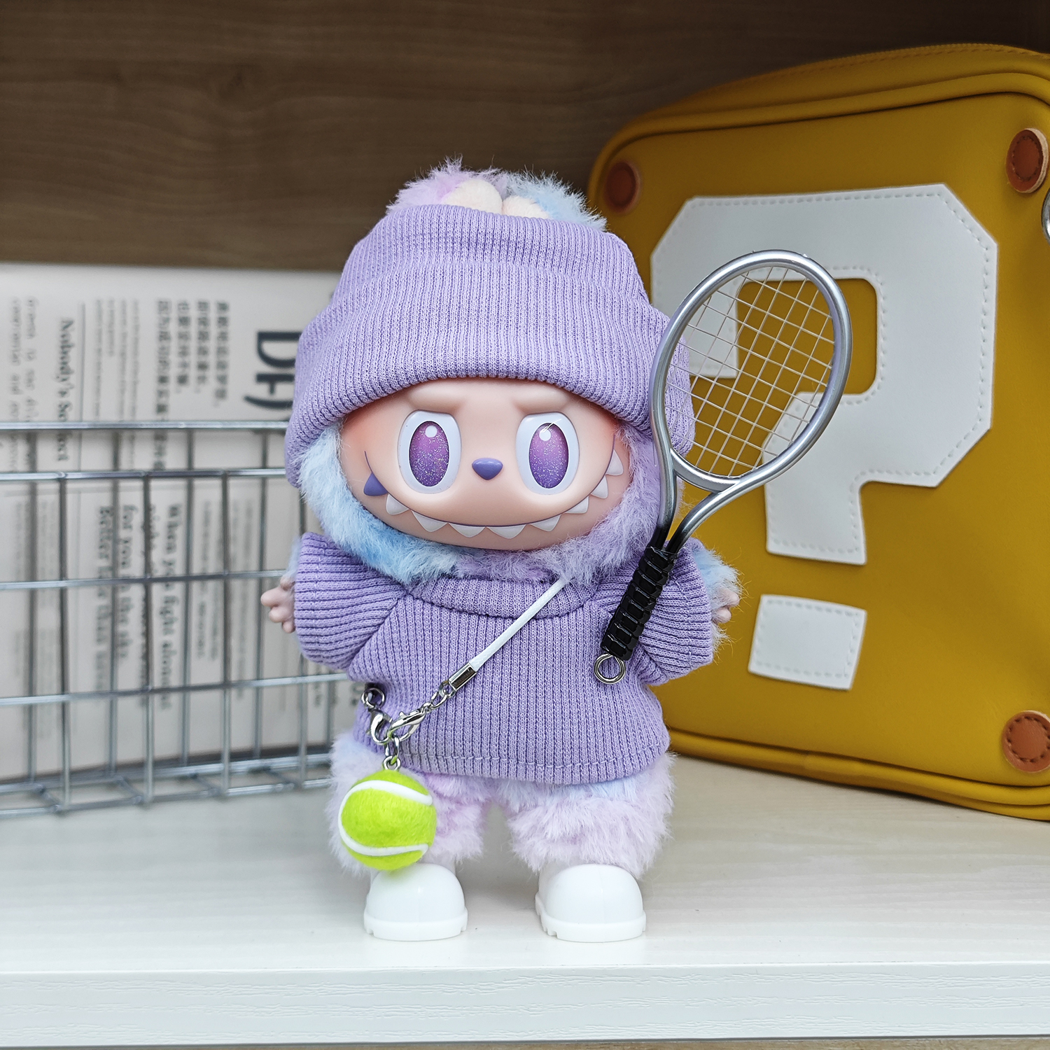 前方高能系列labubu幸运紫色娃衣