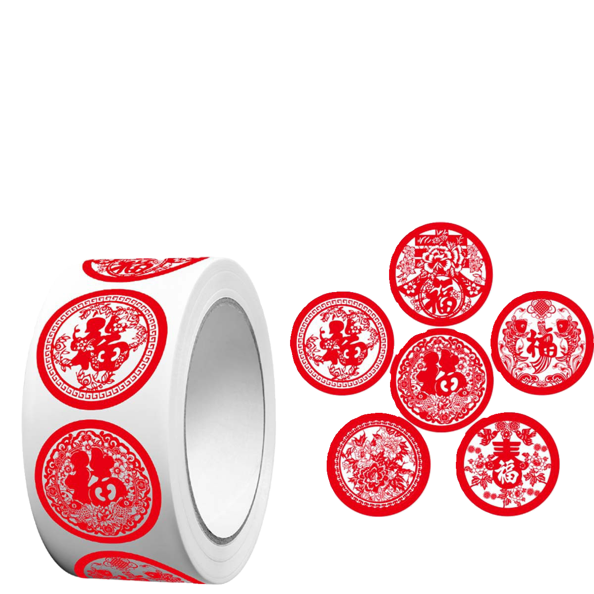 300贴/卷新年贴纸 福字元旦春节不干胶贴纸礼物红包对联封口装,文具电教/文化用品/商务用品,不干胶标签,淘宝优惠券,粉丝福利购,淘宝优惠卷