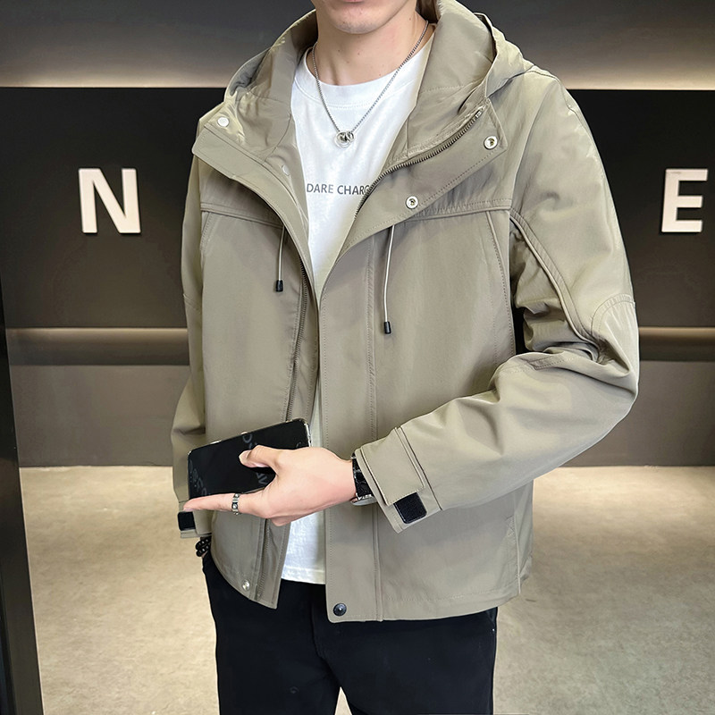 @店主风-冲锋衣春秋季工装连帽长袖夹克外套12502-P105图片